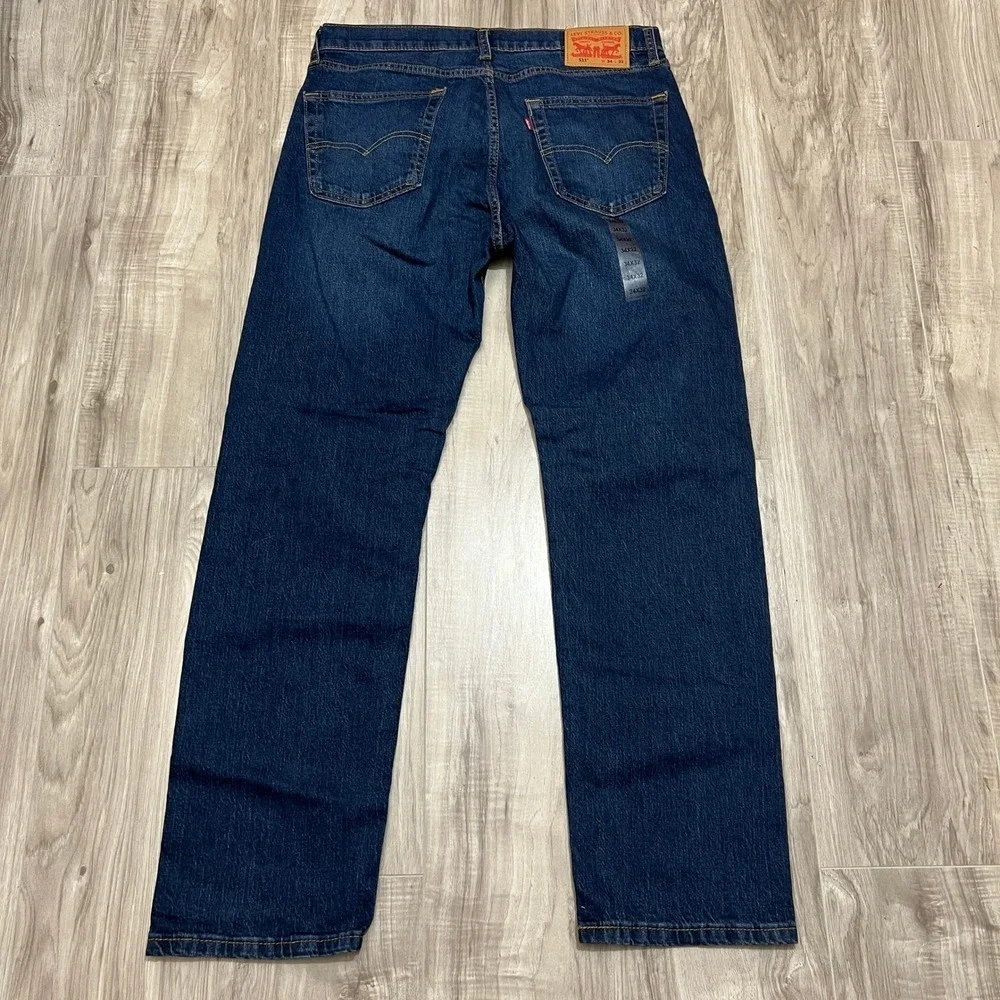 Levi's Men's Blue Straight Leg Denim Jeans Size 34x32